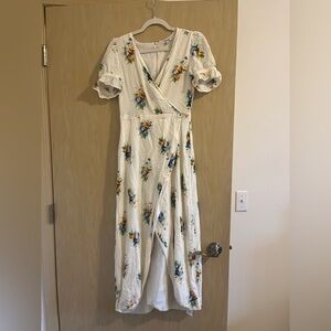 Madewell White Floral Maxi Dress